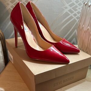Steve Madden Glossy Red Heels